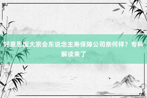 好意思国大宗会东说念主寿保障公司奈何样？专科解读来了