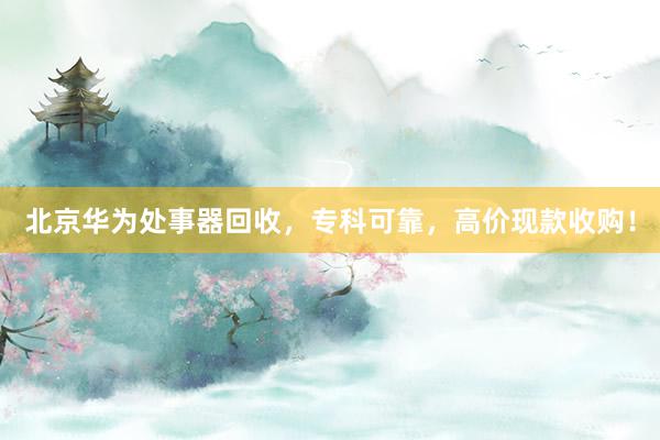 北京华为处事器回收，专科可靠，高价现款收购！